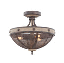Kalco - 7047FG - Three Light Semi Flush Mount - Coronado - Florence Gold