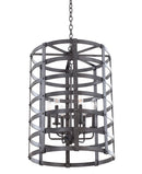 Kalco - 7404VI - Six Light Lantern - Townsend - Vintage Iron