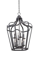 Kalco - 7415CL - Eight Light Lantern - Livingston - Charcoal