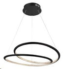 LÁMPARA DE TECHO COLGANTE DECORATIVA LED 40W, TONALIDAD 3000K, 100-240V, 50-60HZ, IP20, ACABADO NEGRO.