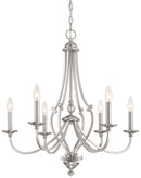 Six Light Chandelier<br /><span style="color:#4AB0CE;">Entrega: 4-10 dias en USA</span><br /><span style="color:#4AB0CE;font-size:60%;">PREGUNTE POR ENTREGA EN PANAMA</span><br />Collection: Savannah Row<br />Finish: Brushed Nickel