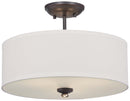 Minka-Lavery - 3286-589 - Three Light Semi Flush Mount - Shadowglen - Lathan Bronze w/Gold Highlights