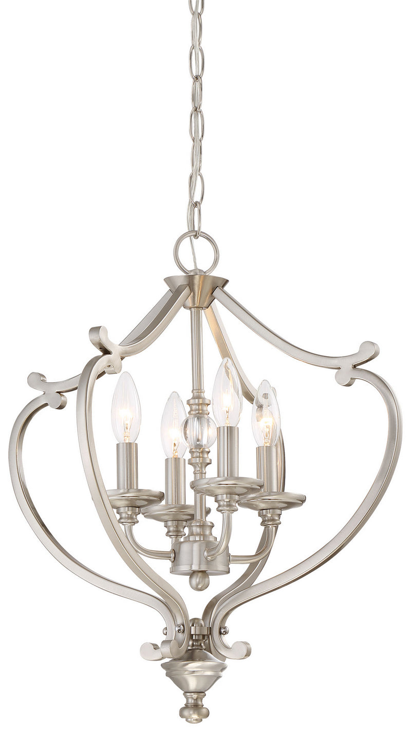 Minka-Lavery - 3332-84 - Four Light Semi Flush Mount(Convertible) - Savannah Row - Brushed Nickel