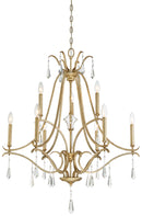 Nine Light Chandelier<br /><span style="color:#4AB0CE;">Entrega: 4-10 dias en USA</span><br /><span style="color:#4AB0CE;font-size:60%;">PREGUNTE POR ENTREGA EN PANAMA</span><br />Collection: Laurel Estate<br />Finish: Brio Gold
