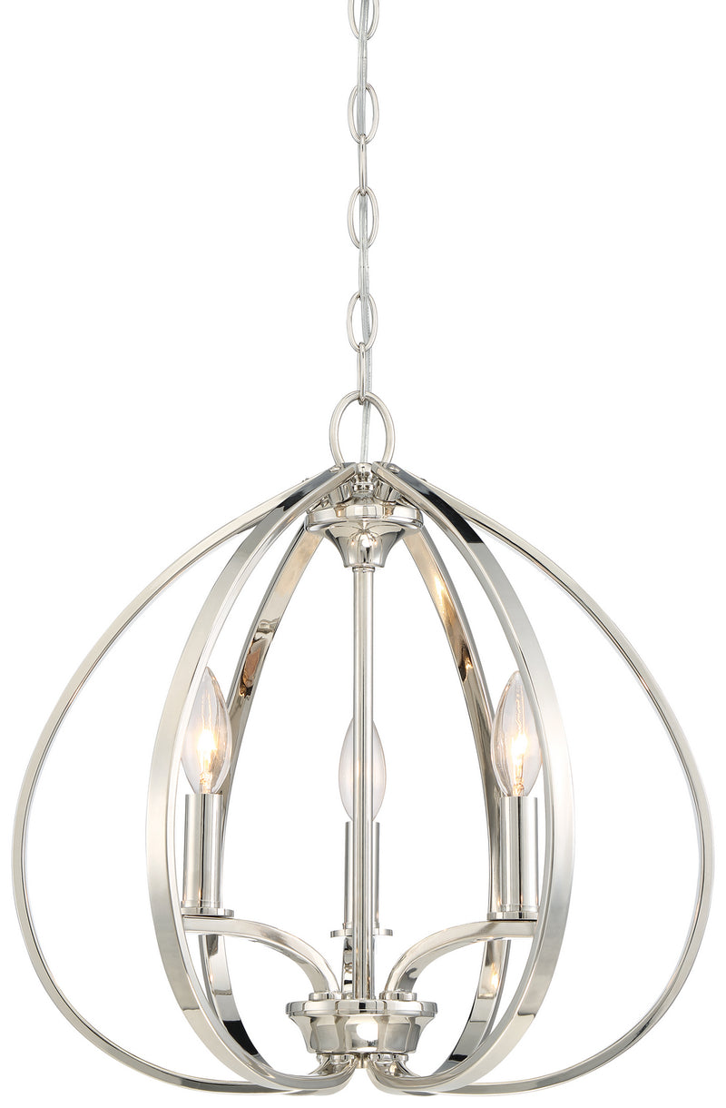 Minka-Lavery - 4982-613 - Three Light Pendant - Tilbury - Polished Nickel