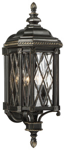 Minka-Lavery - 9321-585 - Four Light Outdoor Wall Mount - Bexley Manor - Black w/Gold Highlights