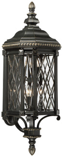 Minka-Lavery - 9323-585 - Six Light Outdoor Wall Mount - Bexley Manor - Black w/Gold Highlights
