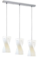 LÁMPARA DE TECHO COLGANTE DECORATIVA 3XE27-60W (NO INCLUIDOS)  110-240V 50-60HZ, GRADO DE PROTECCION IP20, ACABADO BLANCO.