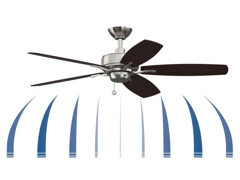 52"Ceiling Fan<br /><span style="color:#4AB0CE;">Entrega: 4-10 dias en USA</span><br /><span style="color:#4AB0CE;font-size:60%;">PREGUNTE POR ENTREGA EN PANAMA</span><br />Collection: Aire Deluxe<br />Finish: Brushed Nickel