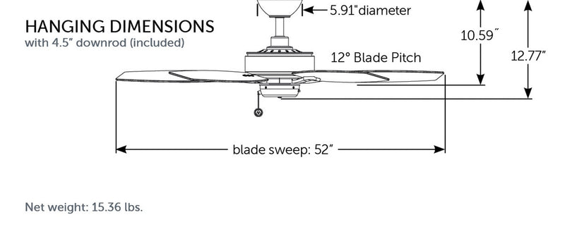 Fanimation - FP6284DZ - 52"Ceiling Fan - Aire Deluxe - Dark Bronze