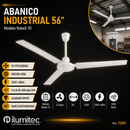 Abanico Industrial 56"  Modelo Rebell 111 Acabado White.