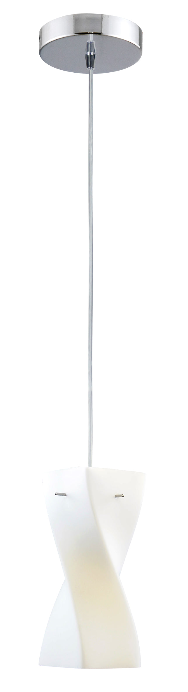LÁMPARA DE TECHO COLGANTE DECORATIVA  CON VIDRIO TWIST OPAL 1XE27 (NO INCLUIDO)