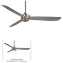 Minka Aire - F727-BN/SL - 52"Ceiling Fan - Rudolph - Brushed Nickel With Silver Blades