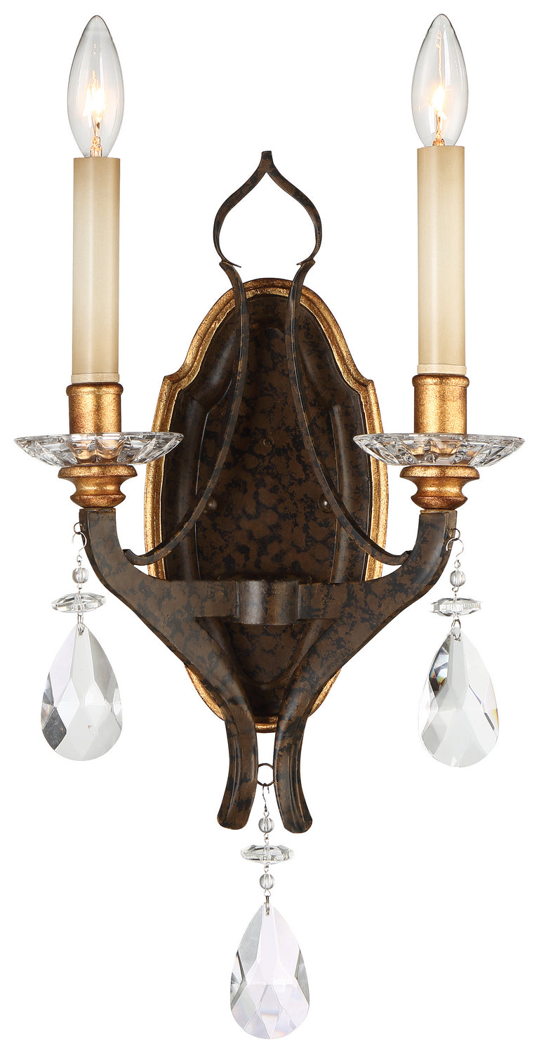 Metropolitan - N6452-652 - Two Light Wall Sconce - Chateau Nobles - Raven Bronze W/Sunburst Gold H