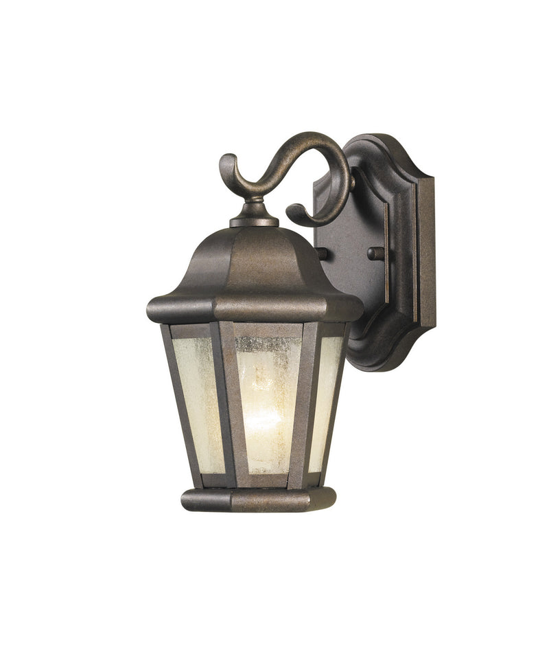 One Light Outdoor Wall Lantern<br /><span style="color:#4AB0CE;">Entrega: 4-10 dias en USA</span><br /><span style="color:#4AB0CE;font-size:60%;">PREGUNTE POR ENTREGA EN PANAMA</span><br />Collection: Martinsville<br />Finish: Corinthian Bronze