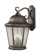 Four Light Outdoor Wall Lantern<br /><span style="color:#4AB0CE;">Entrega: 4-10 dias en USA</span><br /><span style="color:#4AB0CE;font-size:60%;">PREGUNTE POR ENTREGA EN PANAMA</span><br />Collection: Martinsville<br />Finish: Corinthian Bronze