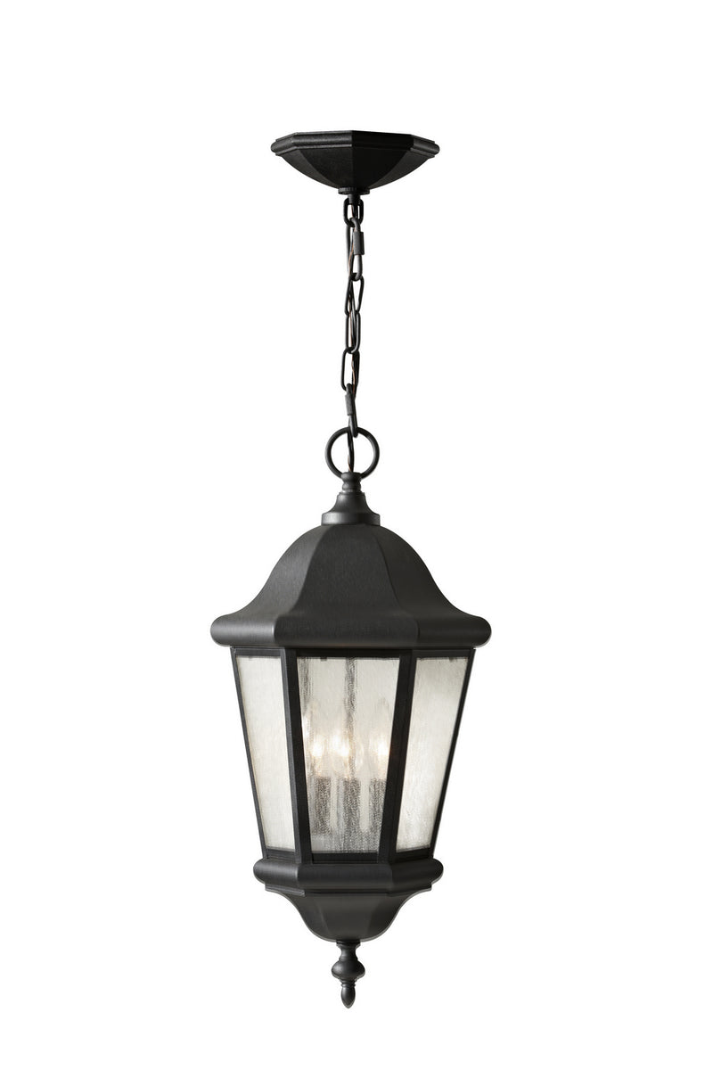 Generation Lighting - OL5911BK - Three Light Outdoor Pendant - Martinsville - Black