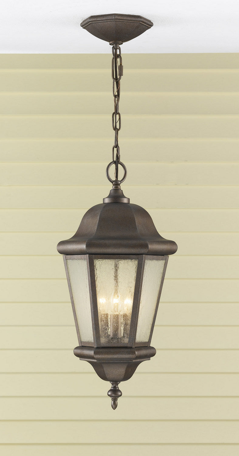Generation Lighting - OL5911CB - Three Light Outdoor Pendant - Martinsville - Corinthian Bronze