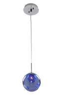 Kalco - 309510CH/SAPPH - One Light Mini Pendant - Meteor - Chrome