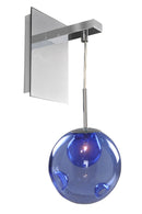Kalco - 309520CH/SAPPH - One Light Wall Bracket - Meteor - Chrome