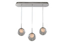 Kalco - 309542CH/CLEAR - Three Light Island Pendant - Meteor - Chrome