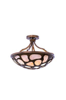 Kalco - 501951CP - Three Light Semi Flush Mount - Gramercy - Copper Patina
