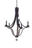 Kalco - 502570SZ - Five Light Chandelier - Lansing - Satin Bronze