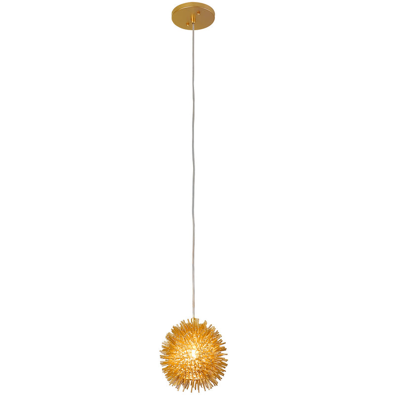 One Light Mini Pendant<br /><span style="color:#4AB0CE;">Entrega: 4-10 dias en USA</span><br /><span style="color:#4AB0CE;font-size:60%;">PREGUNTE POR ENTREGA EN PANAMA</span><br />Collection: Urchin<br />Finish: Gold