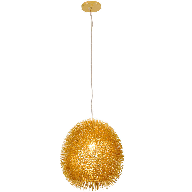 One Light Pendant<br /><span style="color:#4AB0CE;">Entrega: 4-10 dias en USA</span><br /><span style="color:#4AB0CE;font-size:60%;">PREGUNTE POR ENTREGA EN PANAMA</span><br />Collection: Urchin<br />Finish: Gold