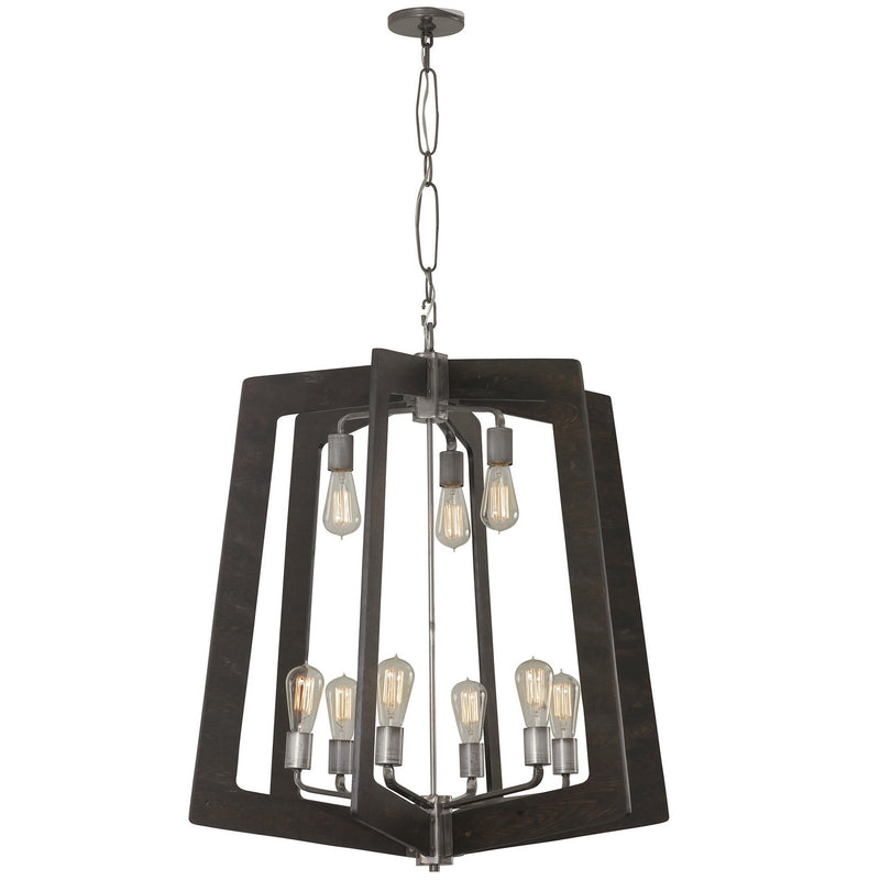 Nine Light Chandelier<br /><span style="color:#4AB0CE;">Entrega: 4-10 dias en USA</span><br /><span style="color:#4AB0CE;font-size:60%;">PREGUNTE POR ENTREGA EN PANAMA</span><br />Collection: Lofty<br />Finish: Steel