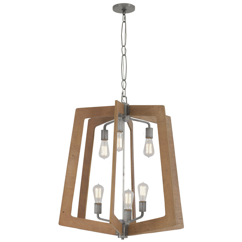 Six Light Chandelier<br /><span style="color:#4AB0CE;">Entrega: 4-10 dias en USA</span><br /><span style="color:#4AB0CE;font-size:60%;">PREGUNTE POR ENTREGA EN PANAMA</span><br />Collection: Lofty<br />Finish: Steel