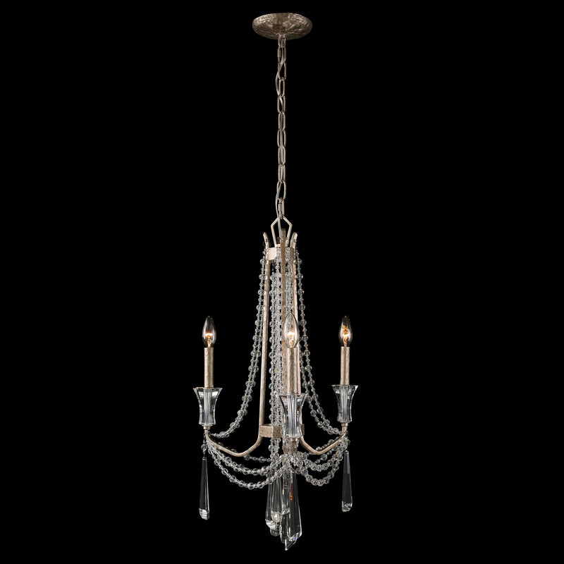 Three Light Chandelier<br /><span style="color:#4AB0CE;">Entrega: 4-10 dias en USA</span><br /><span style="color:#4AB0CE;font-size:60%;">PREGUNTE POR ENTREGA EN PANAMA</span><br />Collection: Barcelona<br />Finish: Transcend Silver