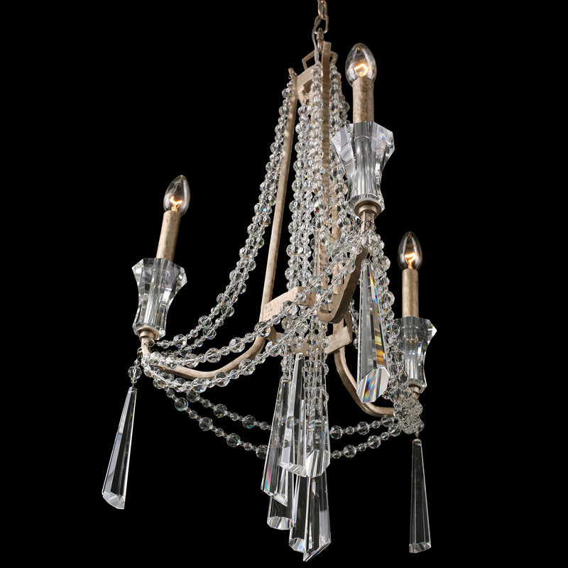 Three Light Chandelier<br /><span style="color:#4AB0CE;">Entrega: 4-10 dias en USA</span><br /><span style="color:#4AB0CE;font-size:60%;">PREGUNTE POR ENTREGA EN PANAMA</span><br />Collection: Barcelona<br />Finish: Transcend Silver