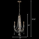Three Light Chandelier<br /><span style="color:#4AB0CE;">Entrega: 4-10 dias en USA</span><br /><span style="color:#4AB0CE;font-size:60%;">PREGUNTE POR ENTREGA EN PANAMA</span><br />Collection: Barcelona<br />Finish: Transcend Silver