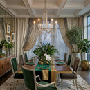 Six Light Chandelier<br /><span style="color:#4AB0CE;">Entrega: 4-10 dias en USA</span><br /><span style="color:#4AB0CE;font-size:60%;">PREGUNTE POR ENTREGA EN PANAMA</span><br />Collection: Barcelona<br />Finish: Transcend Silver