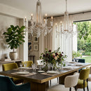 Varaluz - 270C06TR - Six Light Chandelier - Barcelona - Transcend Silver