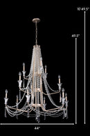 12 Light Chandelier<br /><span style="color:#4AB0CE;">Entrega: 4-10 dias en USA</span><br /><span style="color:#4AB0CE;font-size:60%;">PREGUNTE POR ENTREGA EN PANAMA</span><br />Collection: Barcelona<br />Finish: Transcend Silver