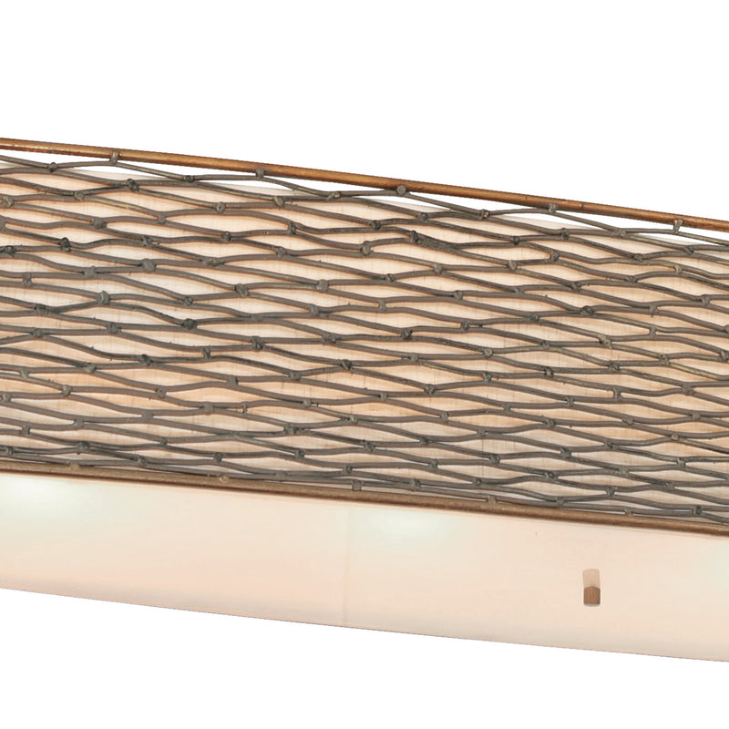 Varaluz - 247N06HO - Six Light Linear Pendant - Flow - Hammered Ore
