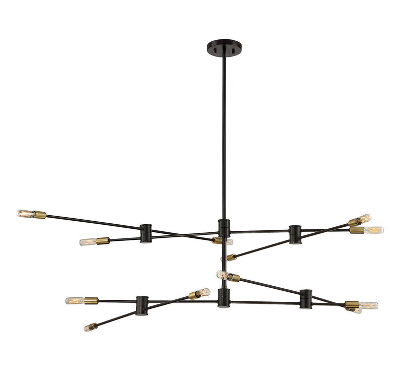 12 Light Chandelier<br /><span style="color:#4AB0CE;">Entrega: 4-10 dias en USA</span><br /><span style="color:#4AB0CE;font-size:60%;">PREGUNTE POR ENTREGA EN PANAMA</span><br />Collection: Lyrique<br />Finish: Bronze with Brass Accents