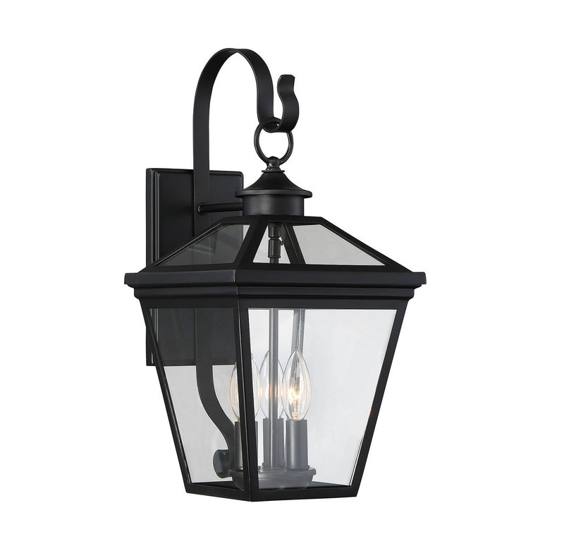 Three Light Wall Lantern<br /><span style="color:#4AB0CE;">Entrega: 4-10 dias en USA</span><br /><span style="color:#4AB0CE;font-size:60%;">PREGUNTE POR ENTREGA EN PANAMA</span><br />Collection: Ellijay<br />Finish: Black