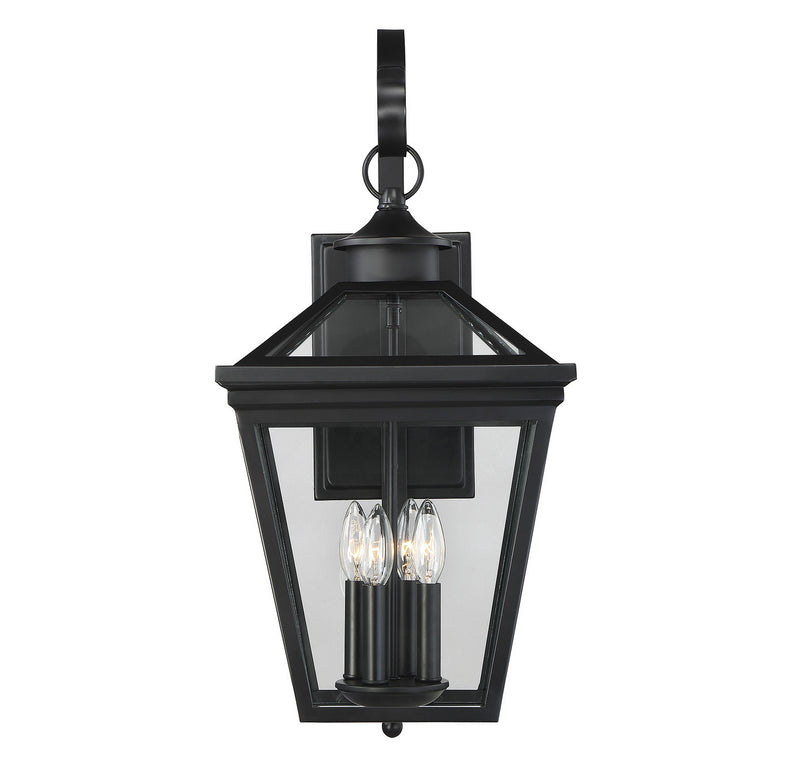 Four Light Outdoor Wall Lantern<br /><span style="color:#4AB0CE;">Entrega: 4-10 dias en USA</span><br /><span style="color:#4AB0CE;font-size:60%;">PREGUNTE POR ENTREGA EN PANAMA</span><br />Collection: Ellijay<br />Finish: Black