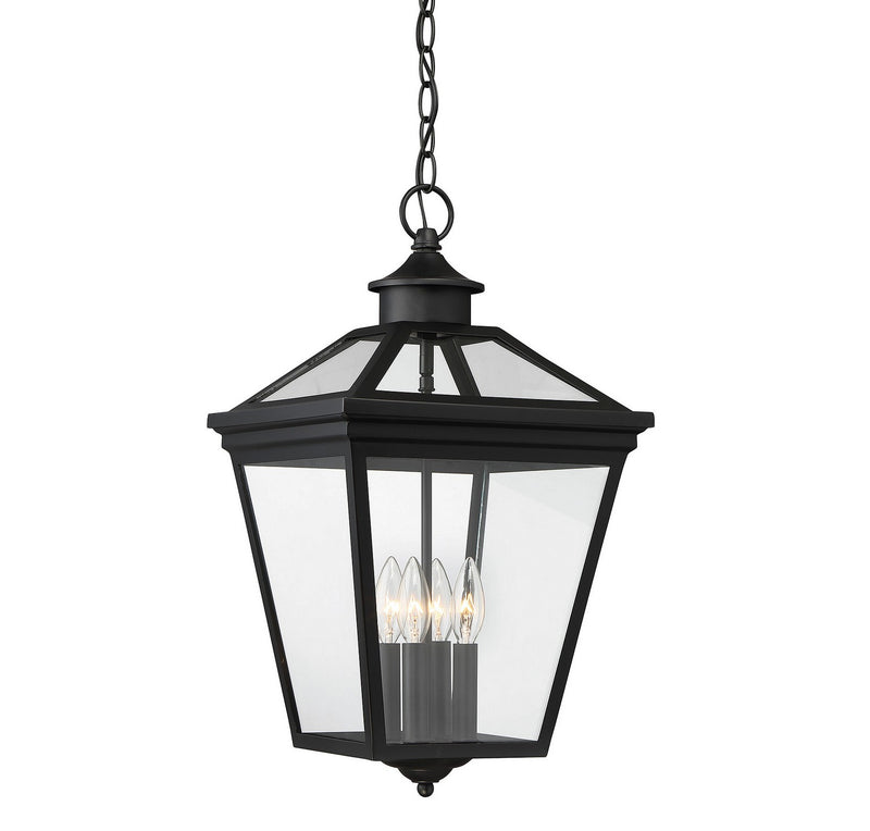 Four Light Outdoor Hanging Lantern<br /><span style="color:#4AB0CE;">Entrega: 4-10 dias en USA</span><br /><span style="color:#4AB0CE;font-size:60%;">PREGUNTE POR ENTREGA EN PANAMA</span><br />Collection: Ellijay<br />Finish: Black