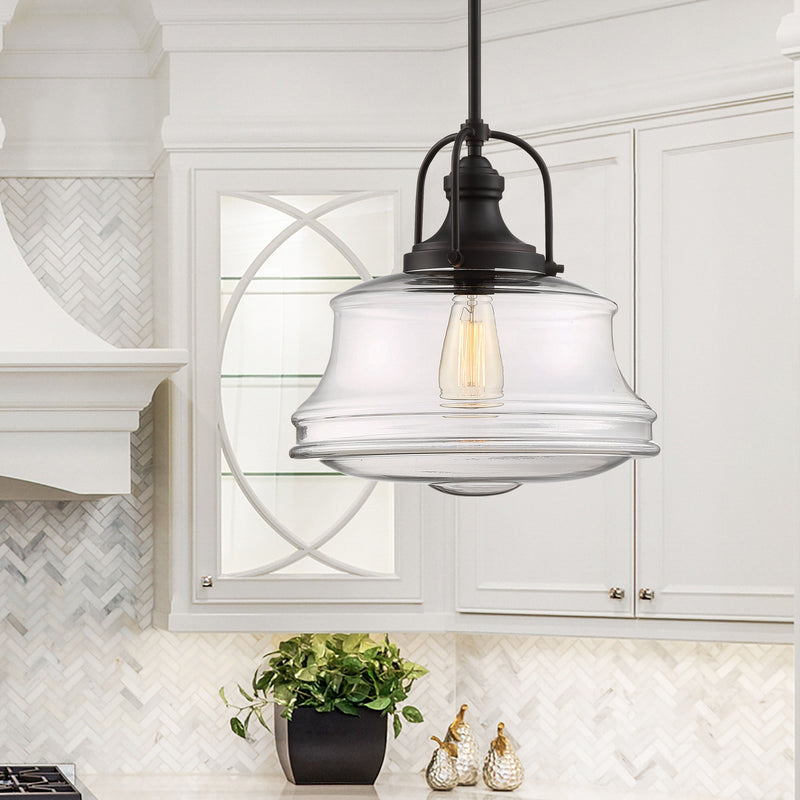 One Light Pendant<br /><span style="color:#4AB0CE;">Entrega: 4-10 dias en USA</span><br /><span style="color:#4AB0CE;font-size:60%;">PREGUNTE POR ENTREGA EN PANAMA</span><br />Collection: Garvey<br />Finish: English Bronze