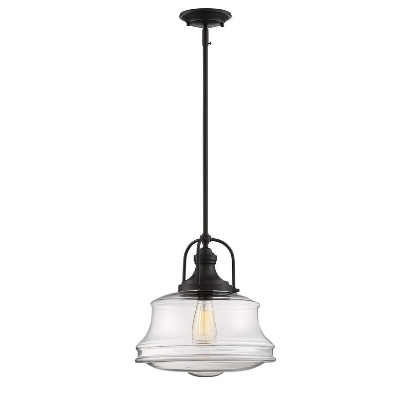 One Light Pendant<br /><span style="color:#4AB0CE;">Entrega: 4-10 dias en USA</span><br /><span style="color:#4AB0CE;font-size:60%;">PREGUNTE POR ENTREGA EN PANAMA</span><br />Collection: Garvey<br />Finish: English Bronze