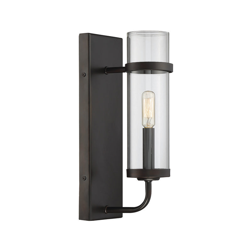 One Light Wall Sconce<br /><span style="color:#4AB0CE;">Entrega: 4-10 dias en USA</span><br /><span style="color:#4AB0CE;font-size:60%;">PREGUNTE POR ENTREGA EN PANAMA</span><br />Collection: Tulsa<br />Finish: English Bronze