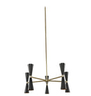 Kalco - 310470BVB - LED Chandelier - Milo - Black and Vintage Brass