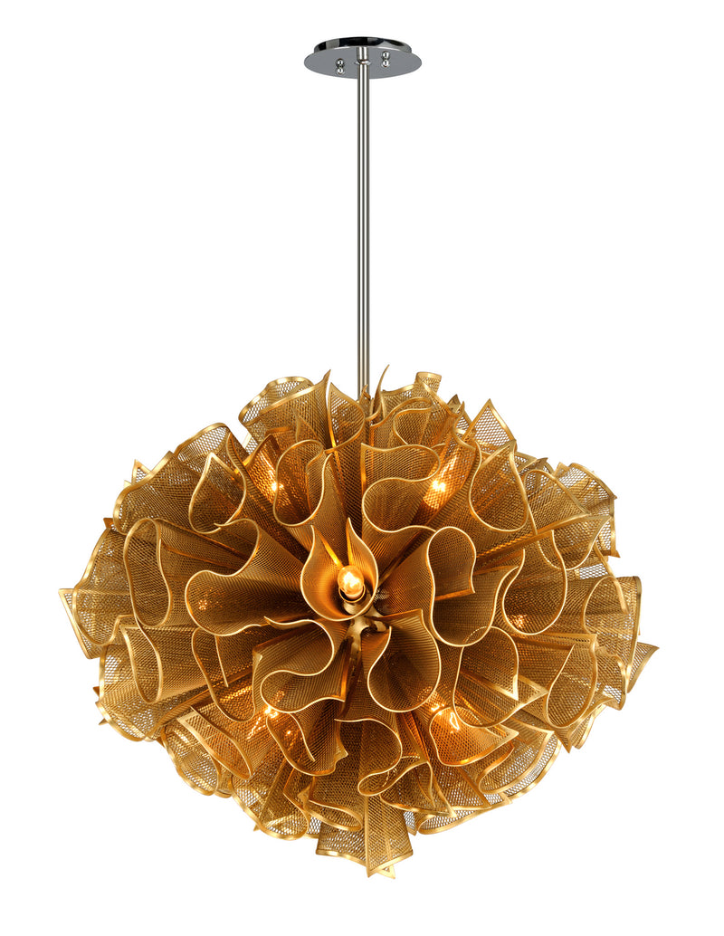 Corbett Lighting - 218-412 - 12 Light Chandelier - Pulse - Gold Leaf