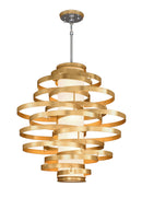 Corbett Lighting - 225-76 - Three Light Chandelier - Vertigo - Gold Leaf