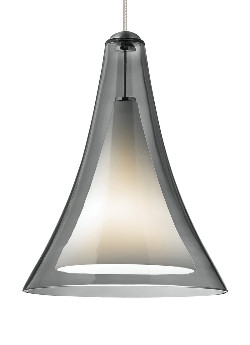 Visual Comfort Modern - 700FJMLPKS - One Light Pendant - Melrose - Satin Nickel