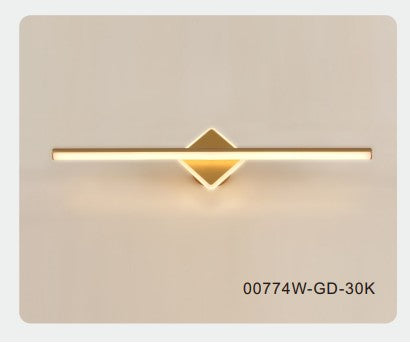 LÁMPARA DE PARED DECORATIVA MODERNA LED 10W, EMITE 600LM, TONALIDAD DE 3000K, 110-240V, 50-60HZ, ACABADO BRASS GOLD.